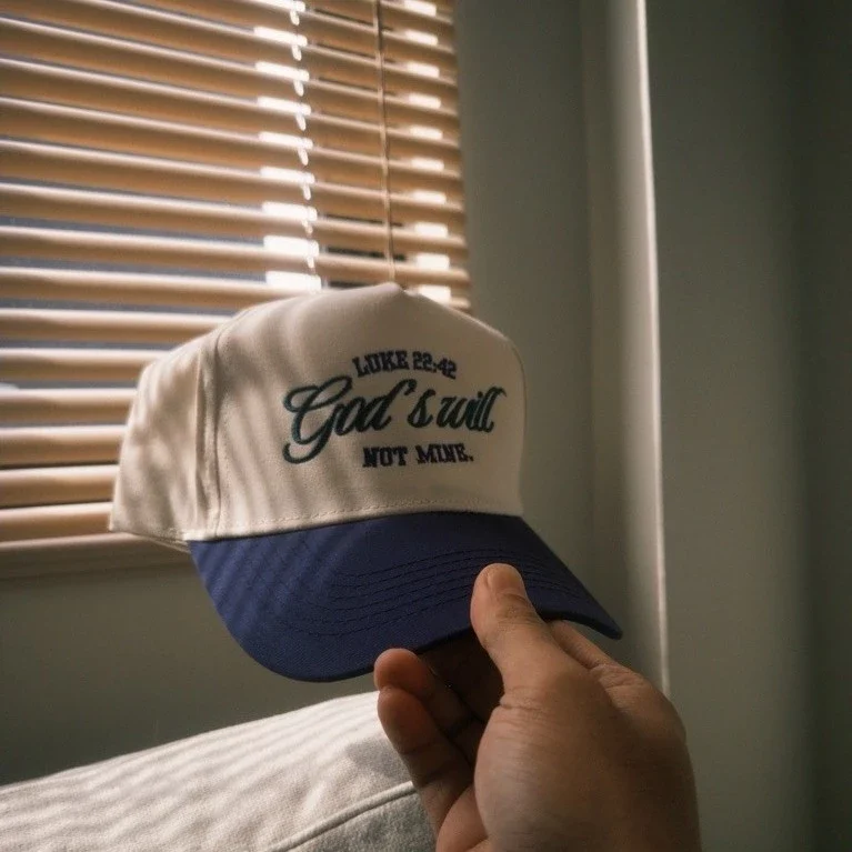 God's will not mine Christian Cap - Baseball Hat Adjustable